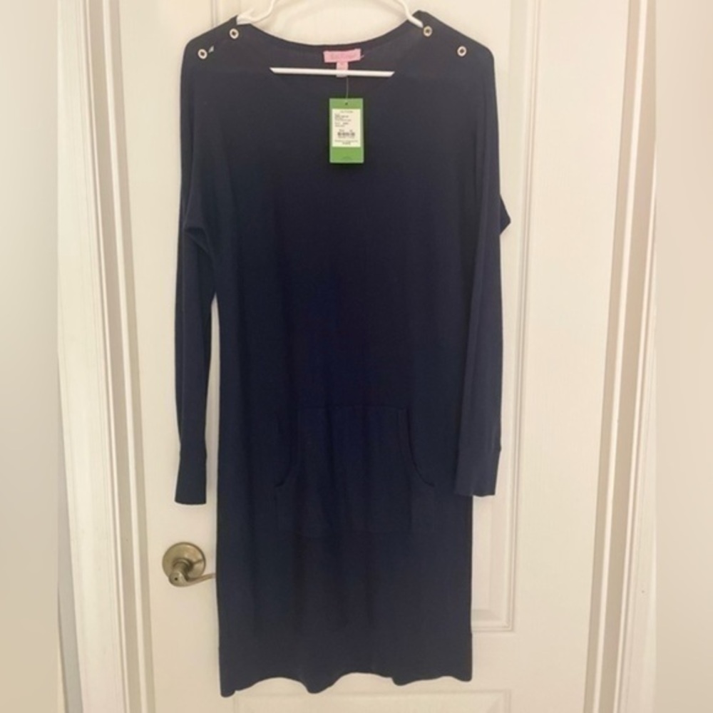 Lilly Pulitzer Navy Sweater Dress size XS NWT